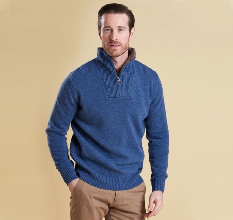 barbour nelson half zip sweater