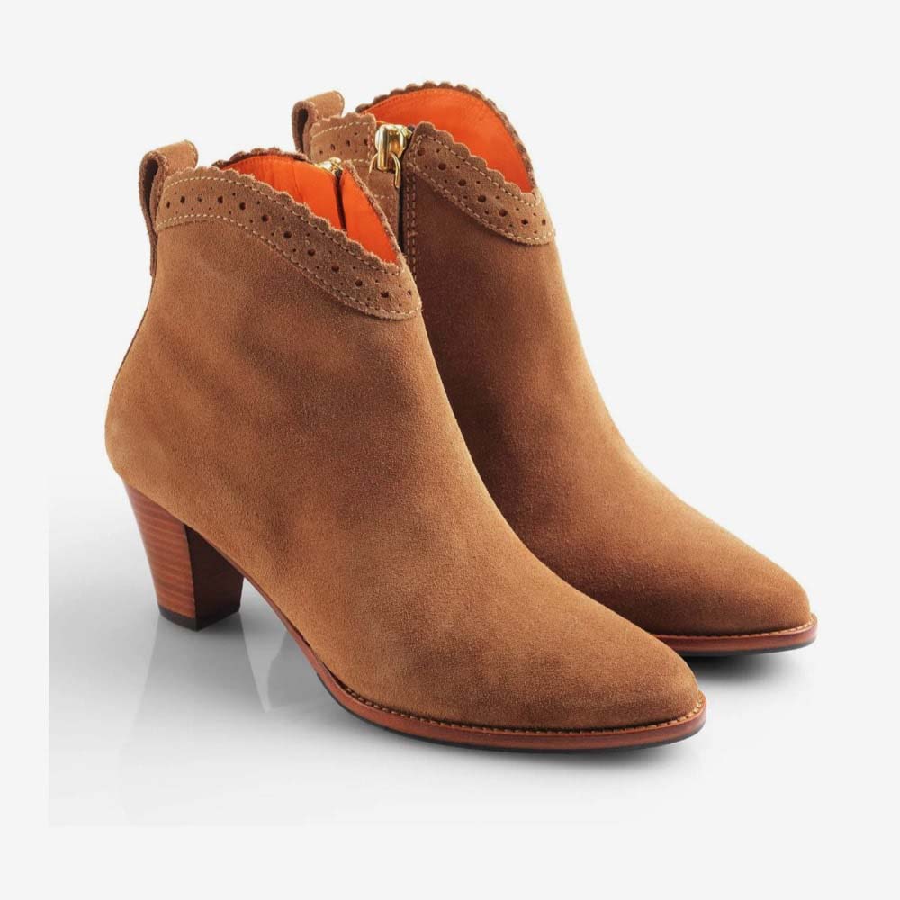 Tan suede ankle boots clearance ladies