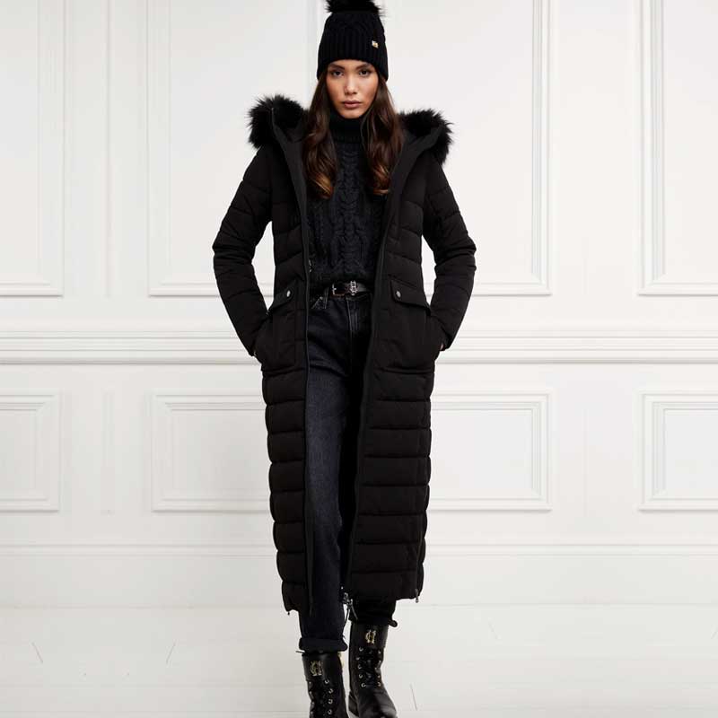 Day 'n' Night Longline Shearling Coat Black