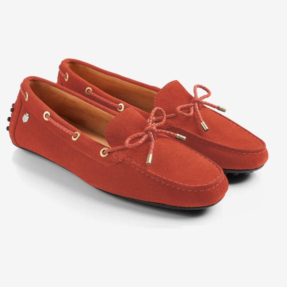 Orange suede shoes discount ladies