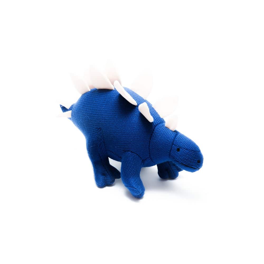 Best Years Stegosaurus Knitted Dinosaur Soft Toy Blue Wadswick Country Store Ltd 6777