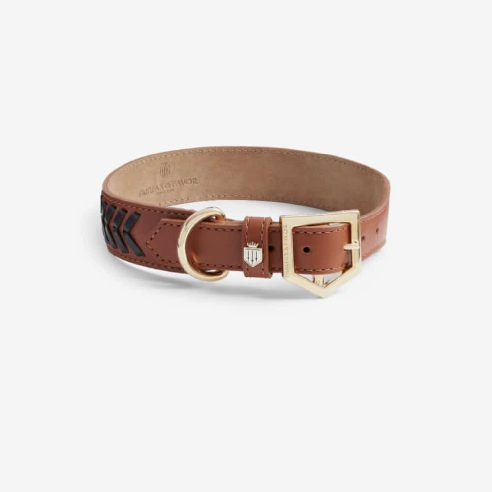 Burberry leather clearance dog collar